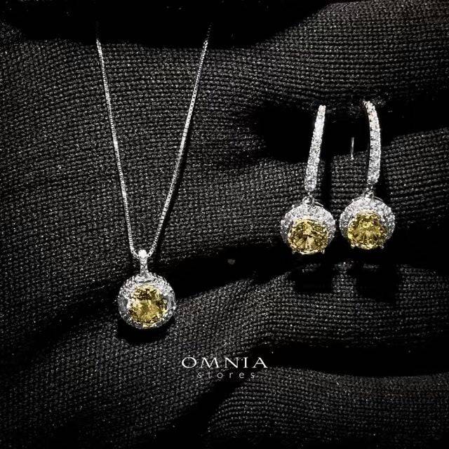 Omnia Yara Yellow Set in 925 Silver with High-Quality Ice Cut Stones - OMNIASTORES UAE