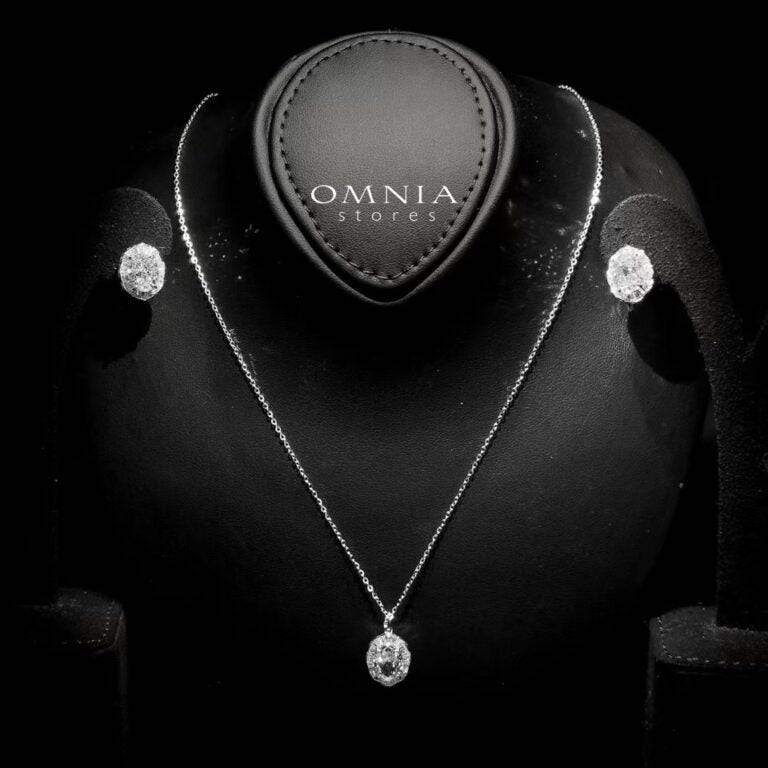 Omnia Camila White Set in 925 Silver with High-Quality Ice Cut Stones - OMNIASTORES UAE