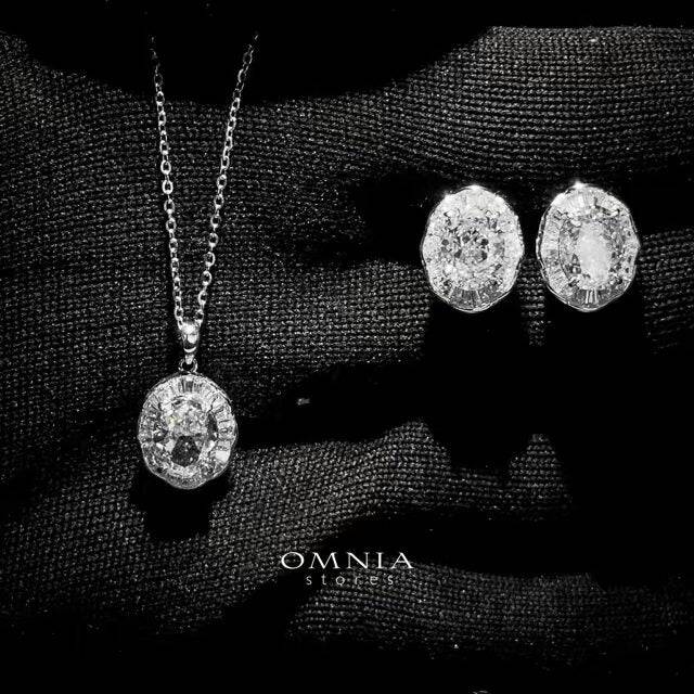 Omnia Camila White Set in 925 Silver with High-Quality Ice Cut Stones - OMNIASTORES UAE