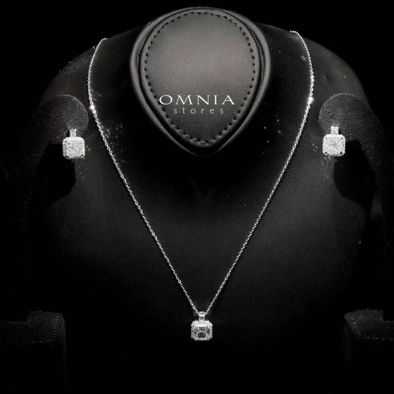Omnia Sofia White Set in 925 Silver with High-Quality Ice Cut Stones - OMNIASTORES UAE