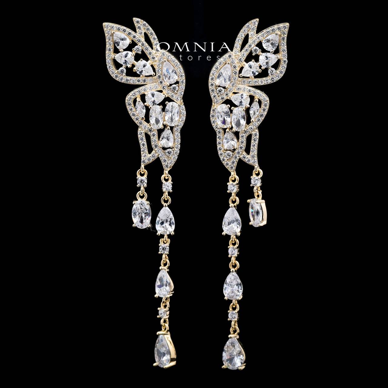 Omnia Darcy Golden Set in 925 Silver with High-Quality Zircon Stones - OMNIASTORES UAE