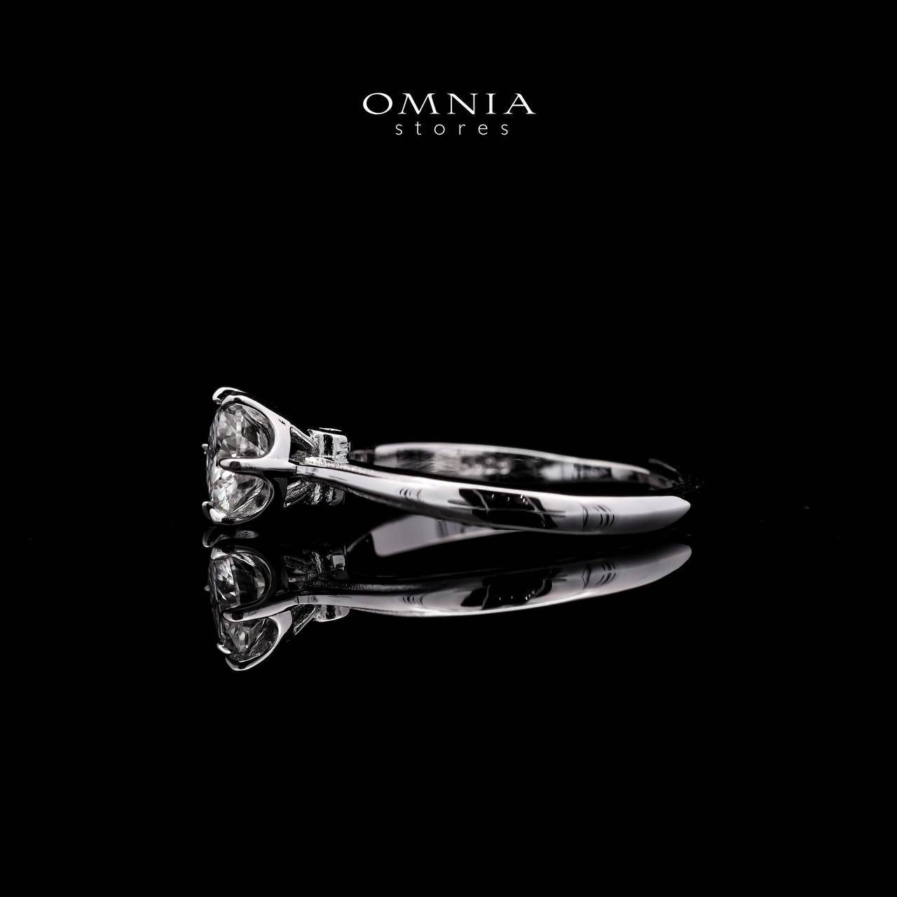 Omnia Mariam White Ring 92.5 Silver in High Quality Iced Cut Stone - OMNIASTORES UAE