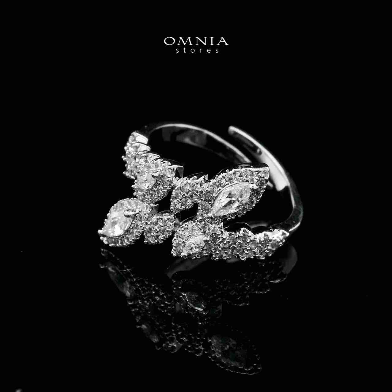 Omnia Nada White Bridal Full Set in High Quality Zircon Stone Rhodium Plated - OMNIASTORES UAE