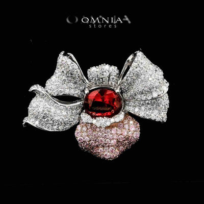 بروش أمنية  بانان من الفضة عيار 92.5 مرصع بألماس صناعي عالي الجودة