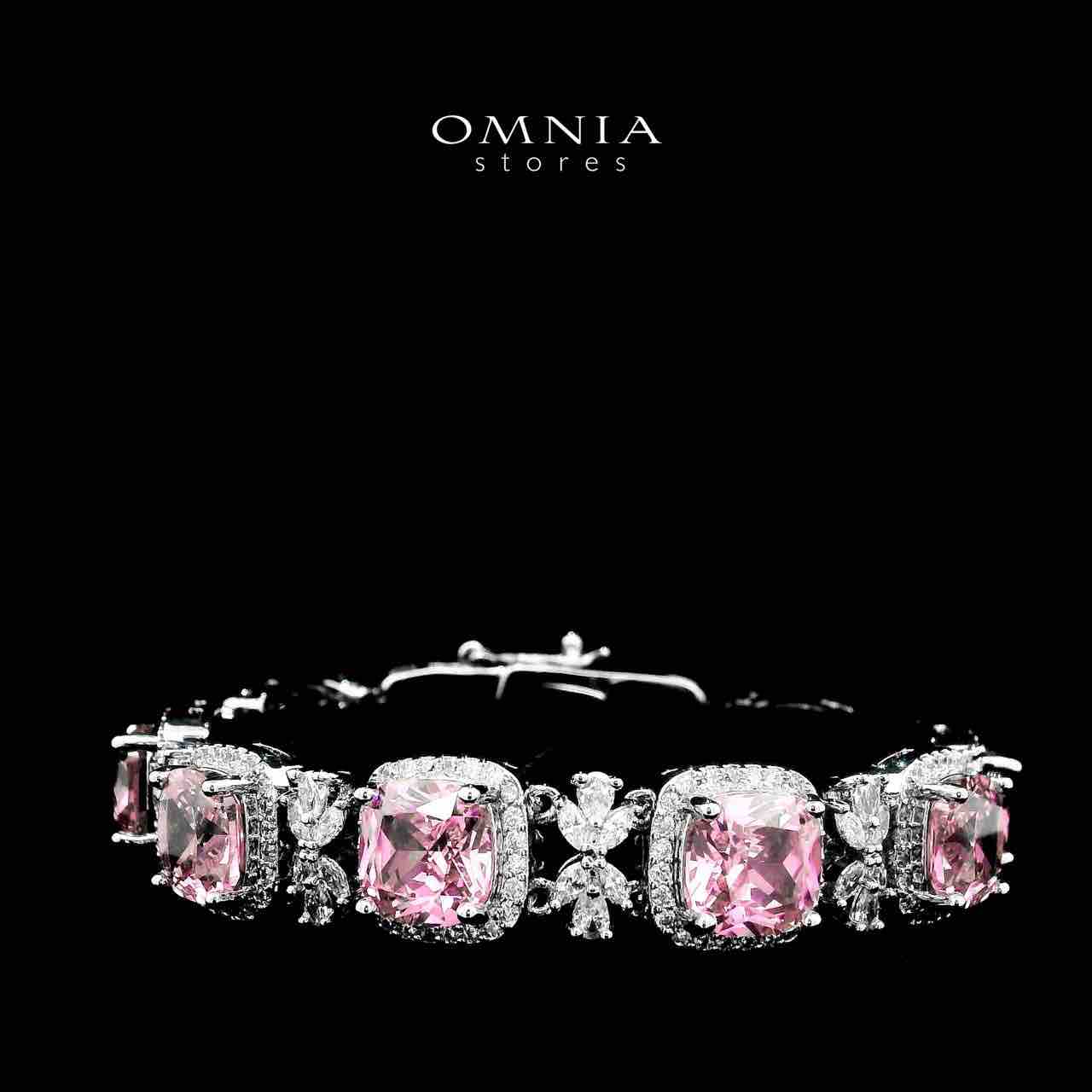 Omnia Fajr Pink Bracelet Set in High Quality Zircon Stone in Tarnish Resistant Plating - OMNIASTORES UAE