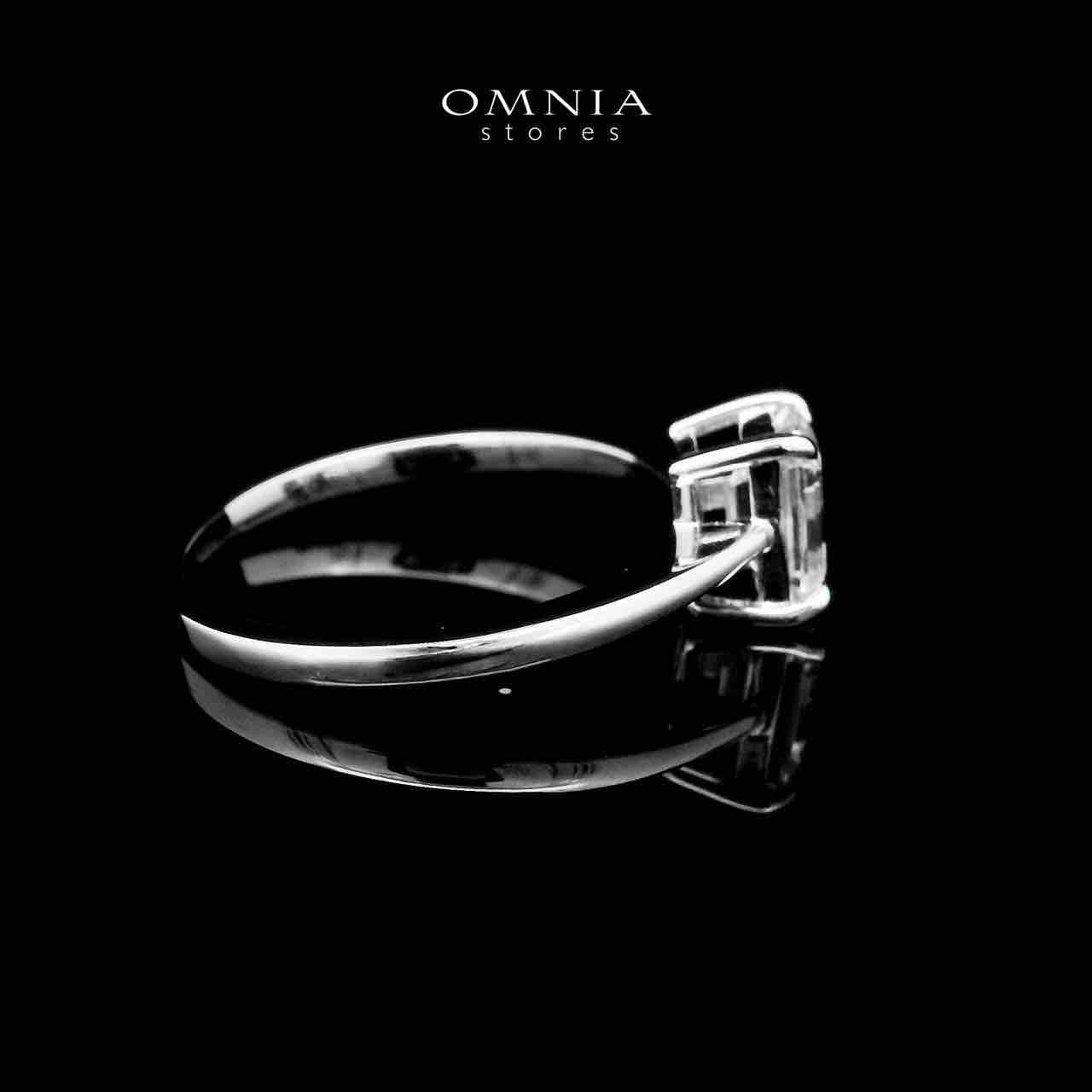 Omnia Fahima White Ring 92.5 Silver Certified in High Quality Moissanite Stone - OMNIASTORES UAE