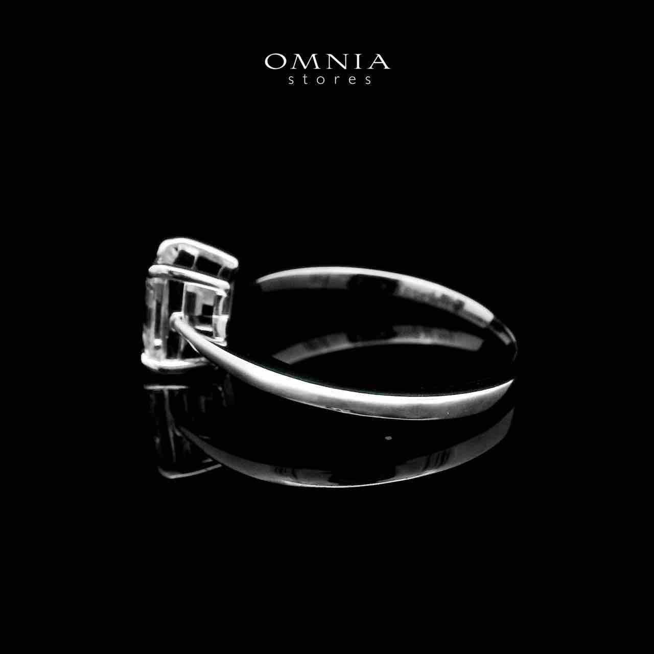 Omnia Fahima White Ring 92.5 Silver Certified in High Quality Moissanite Stone - OMNIASTORES UAE