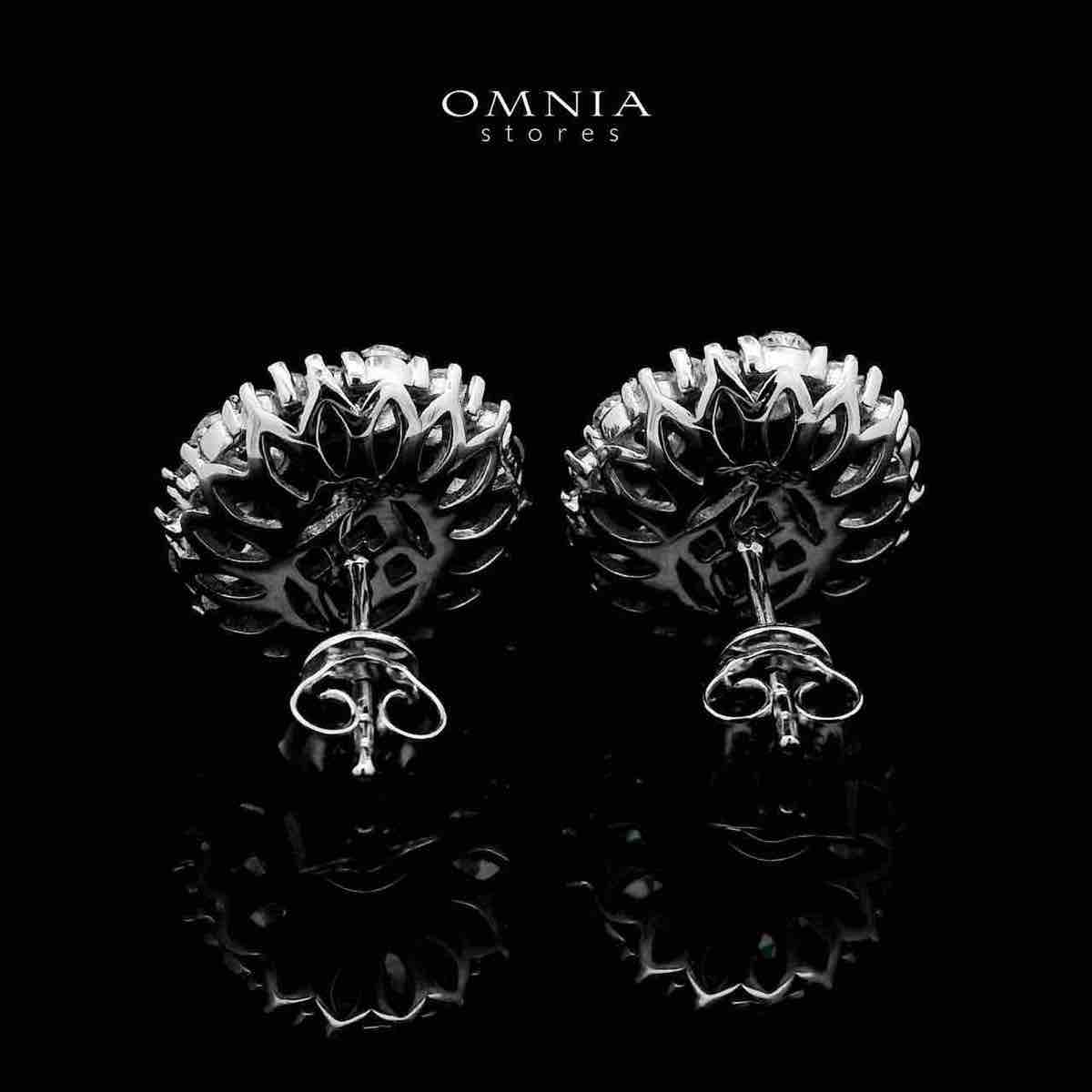 Omnia Elowen Blue Earrings 925 Silver Certified in High Quality Lab Grown Sapphire Stone - OMNIASTORES UAE