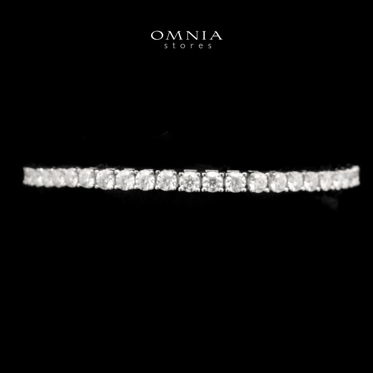 Omnia Mayada Tennis Bracelet 925 Silver in High Quality Moissanite Stone 3mm - OMNIASTORES UAE