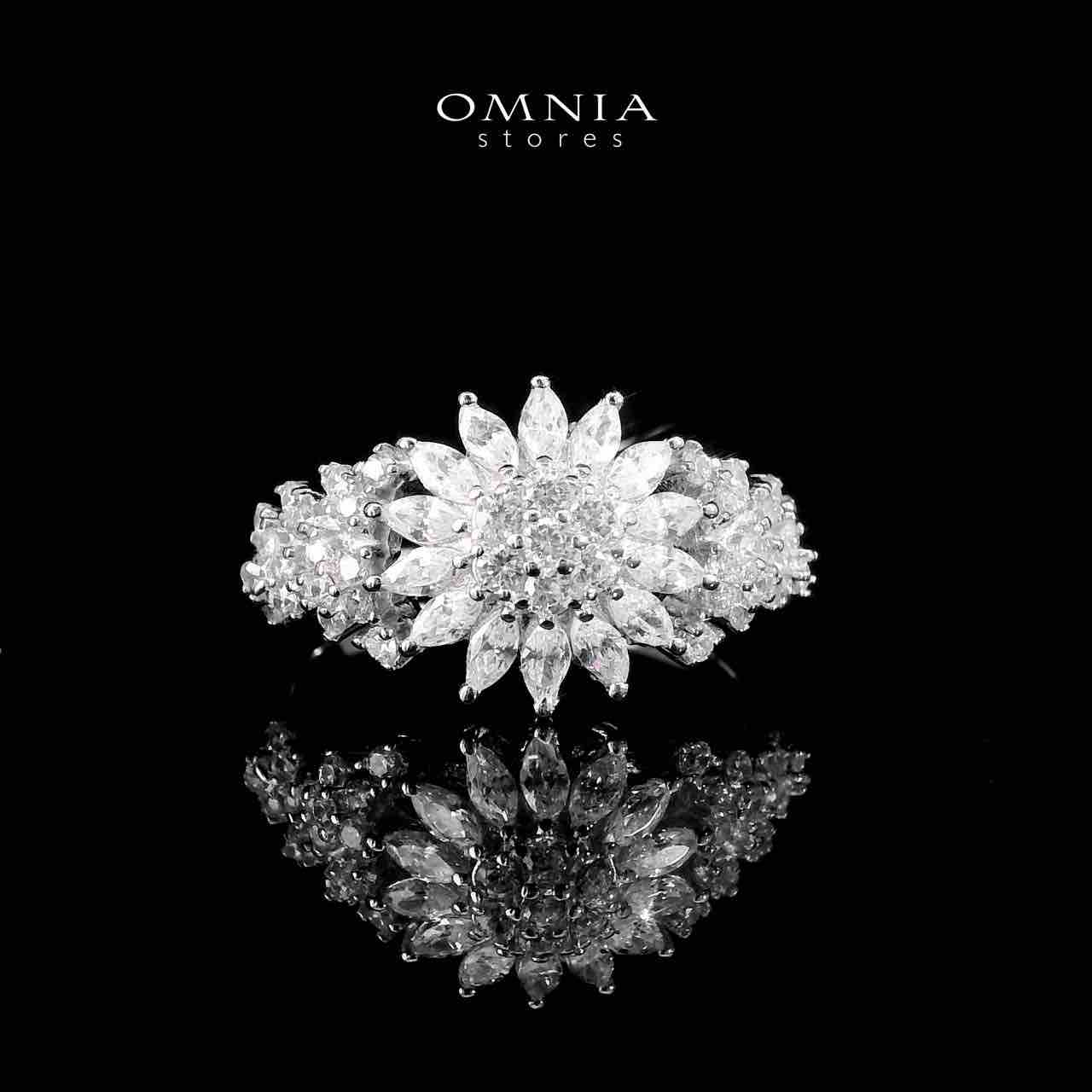 Omnia Rasheedah White Bridal Full Set in 925 Silver High Quality Simulated Diamonds