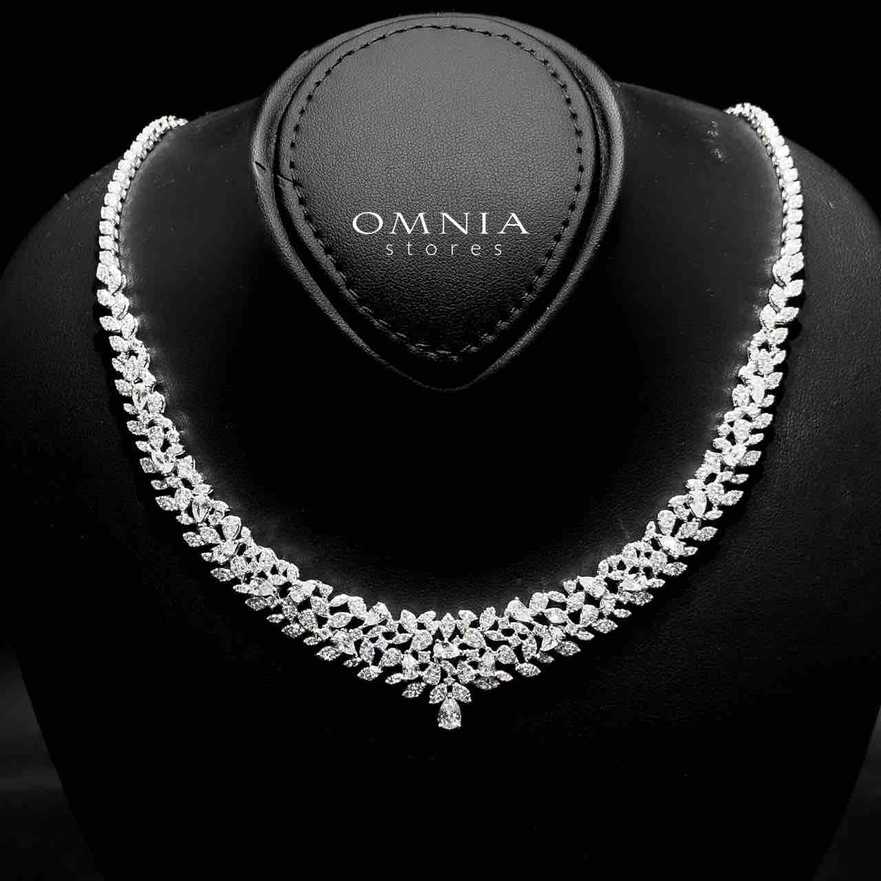Omnia Sumiya White Bridal Full Set in 925 Silver High Quality Simulated Diamonds