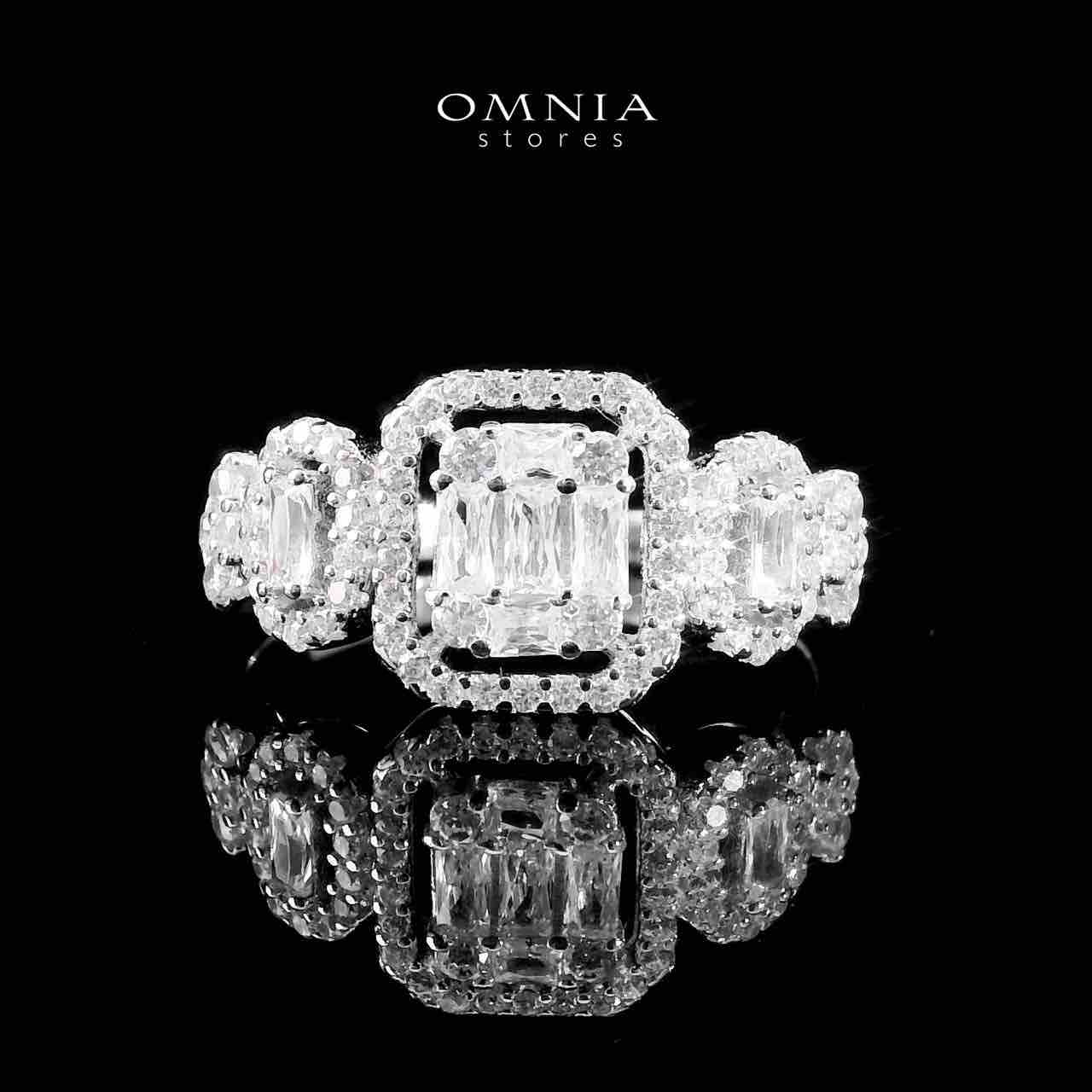 Omnia Sharifah White Bridal Full Set in 925 Silver High Quality Simulated Diamonds