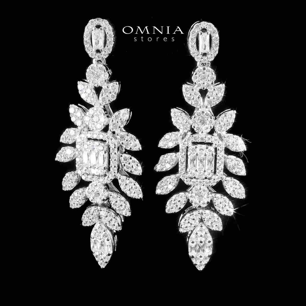 Omnia Sharifah White Bridal Full Set in 925 Silver High Quality Simulated Diamonds