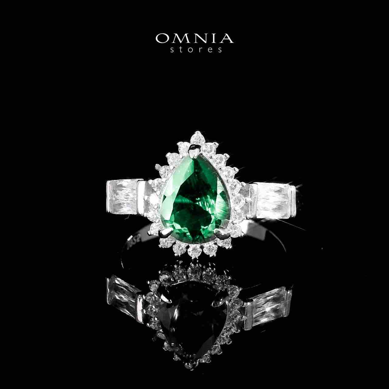 Omnia Milena Green Bridal Full Set in 925 Silver High Quality Simulated Diamonds