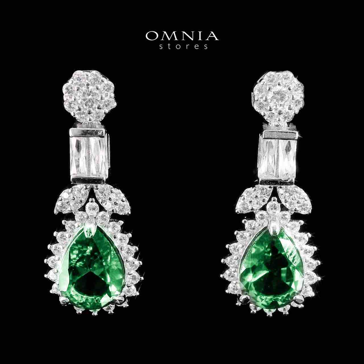 Omnia Milena Green Bridal Full Set in 925 Silver High Quality Simulated Diamonds