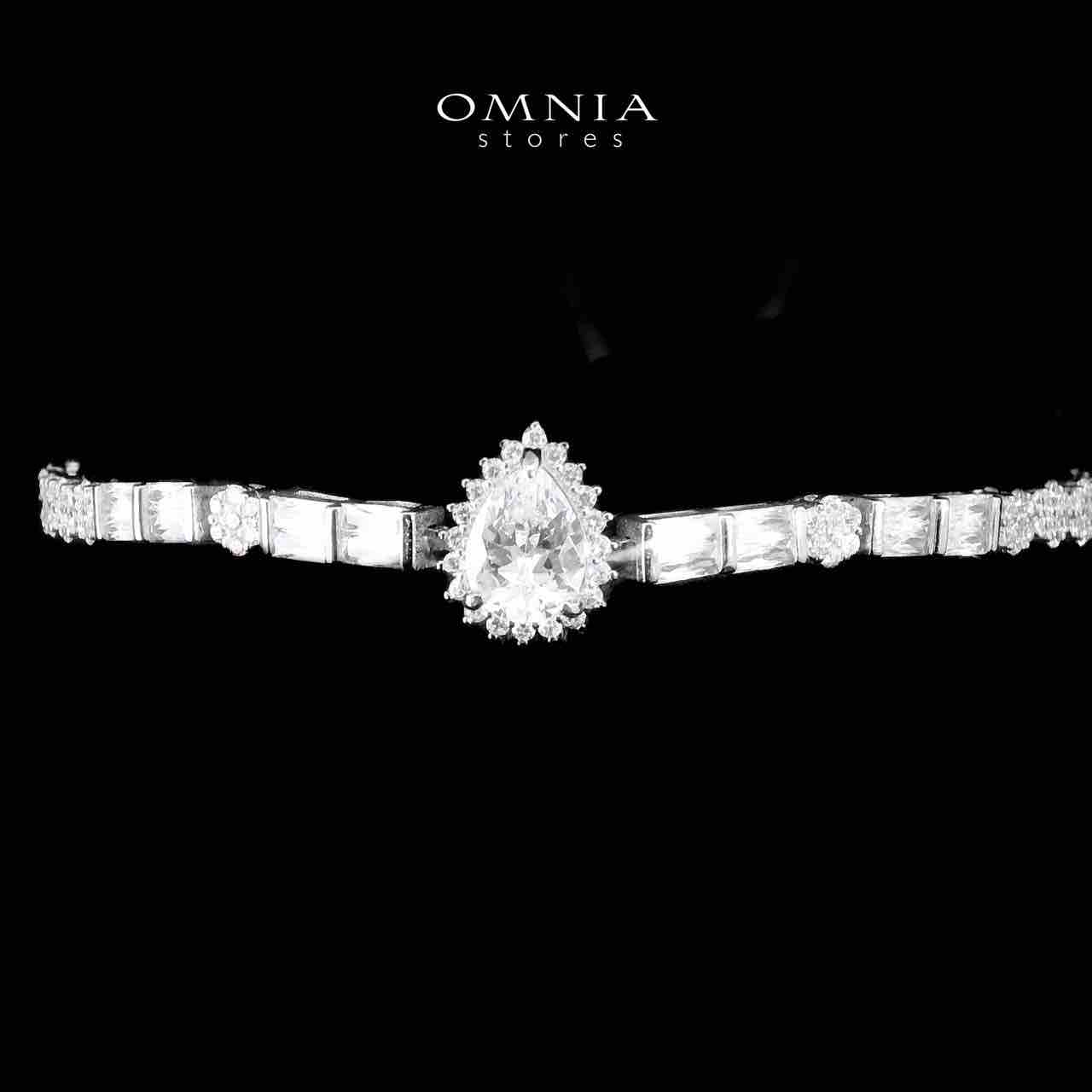 Omnia Milena White Bridal Full Set in 925 Silver High Quality Simulated Diamonds