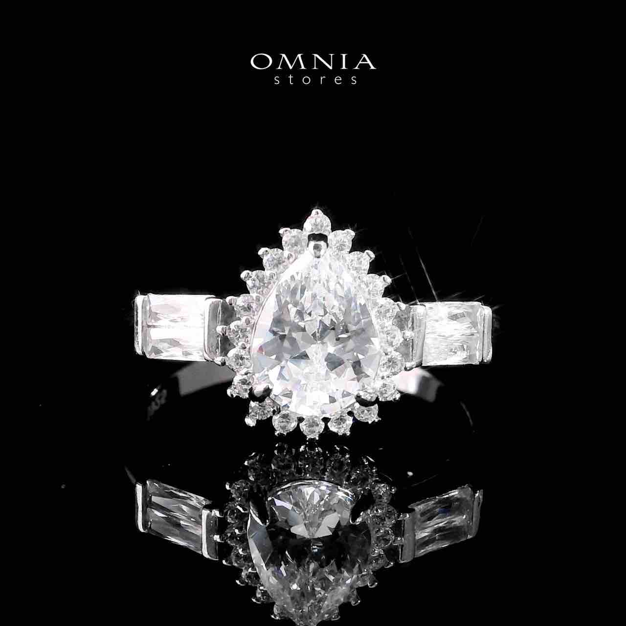 Omnia Milena White Bridal Full Set in 925 Silver High Quality Simulated Diamonds