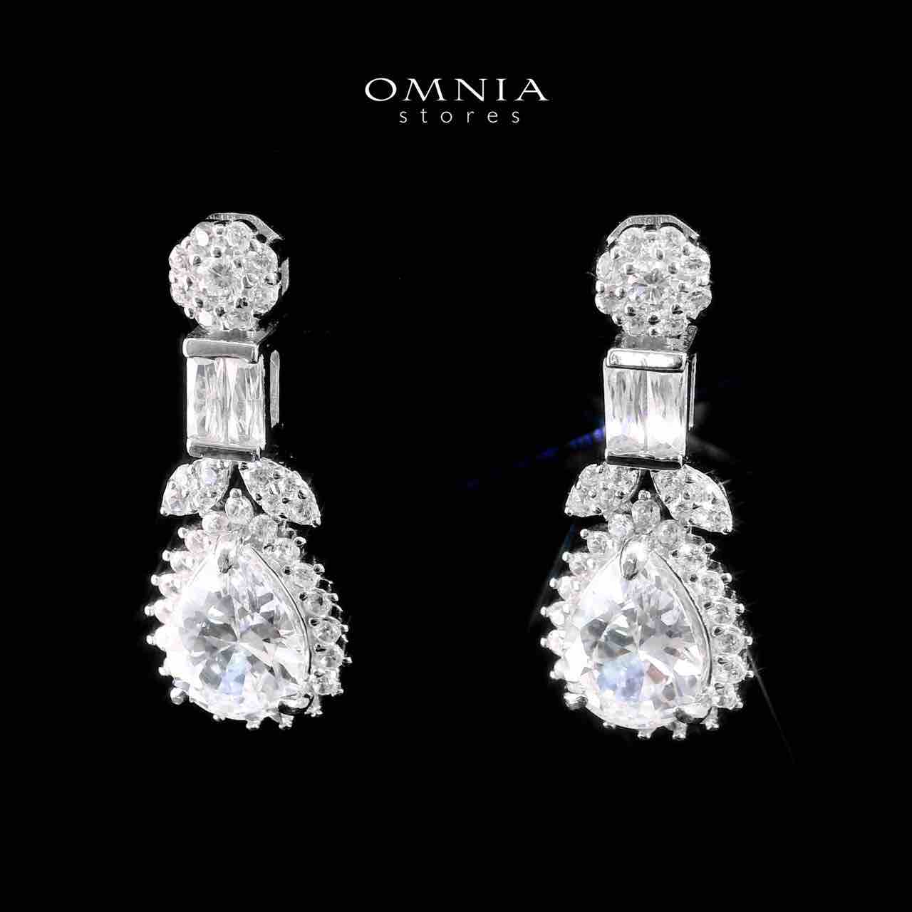 Omnia Milena White Bridal Full Set in 925 Silver High Quality Simulated Diamonds