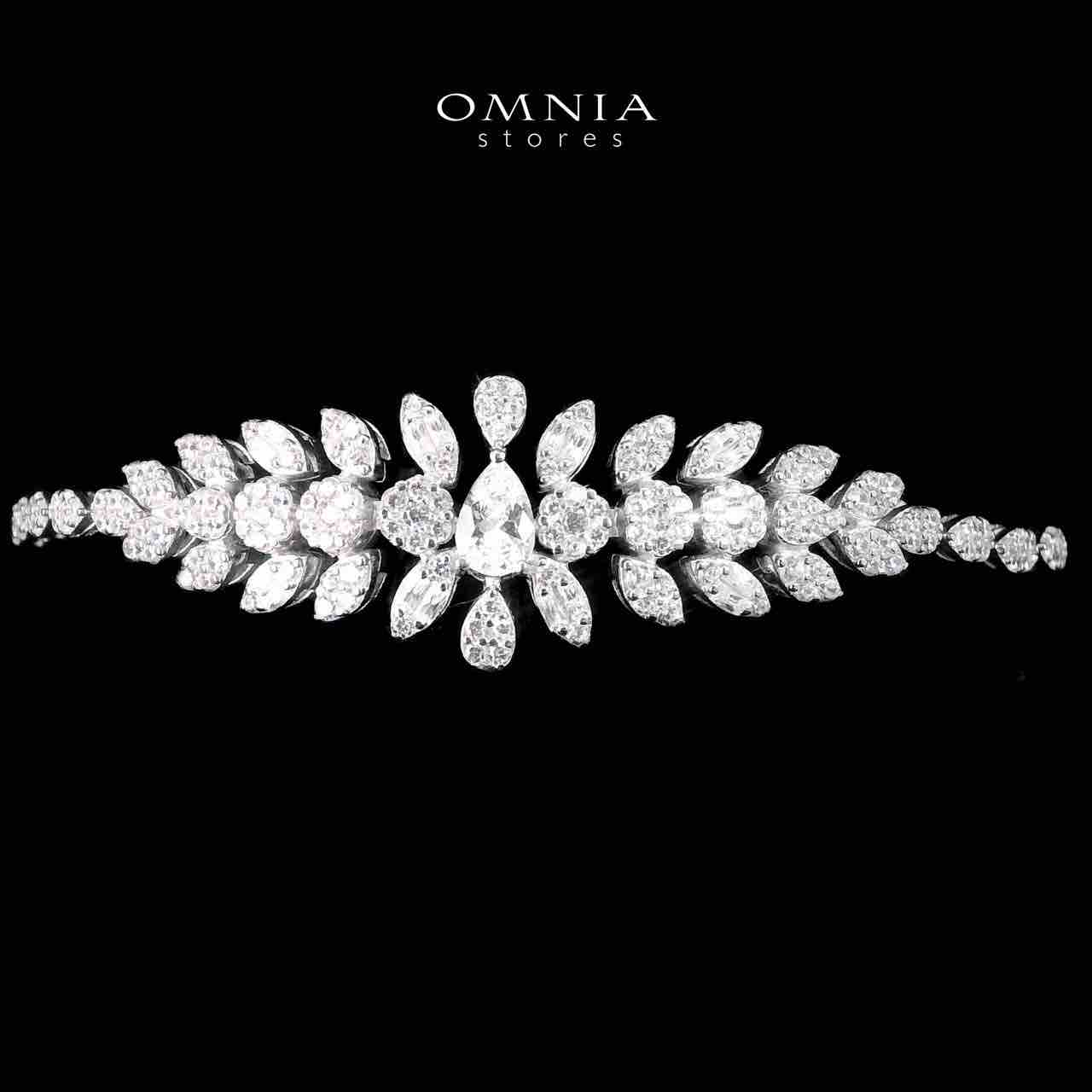 Omnia Suna White Bridal Full Set in 925 Silver High Quality Simulated Diamonds