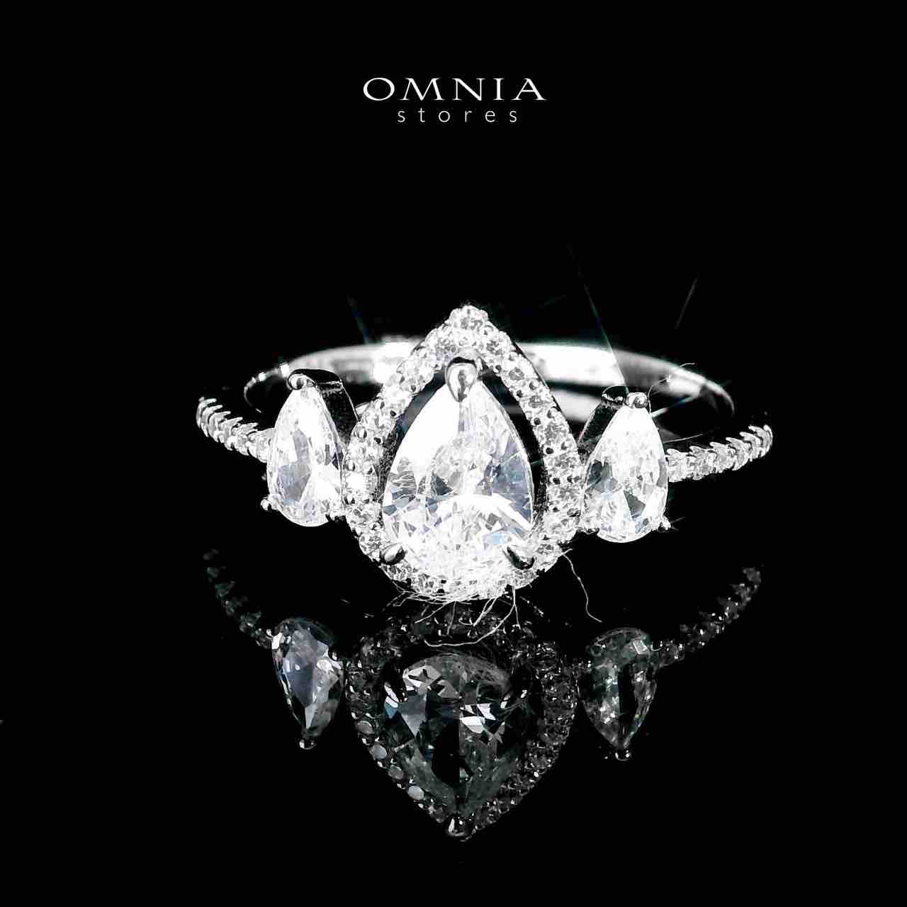 Omnia Sundus White Bridal Full Set in 925 Silver High Quality Simulated Diamonds