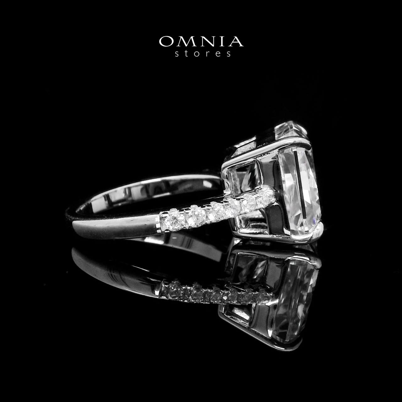 Omnia Adele White 1.25 Carat Ring In 925 Silver High Quality Simulated Diamonds