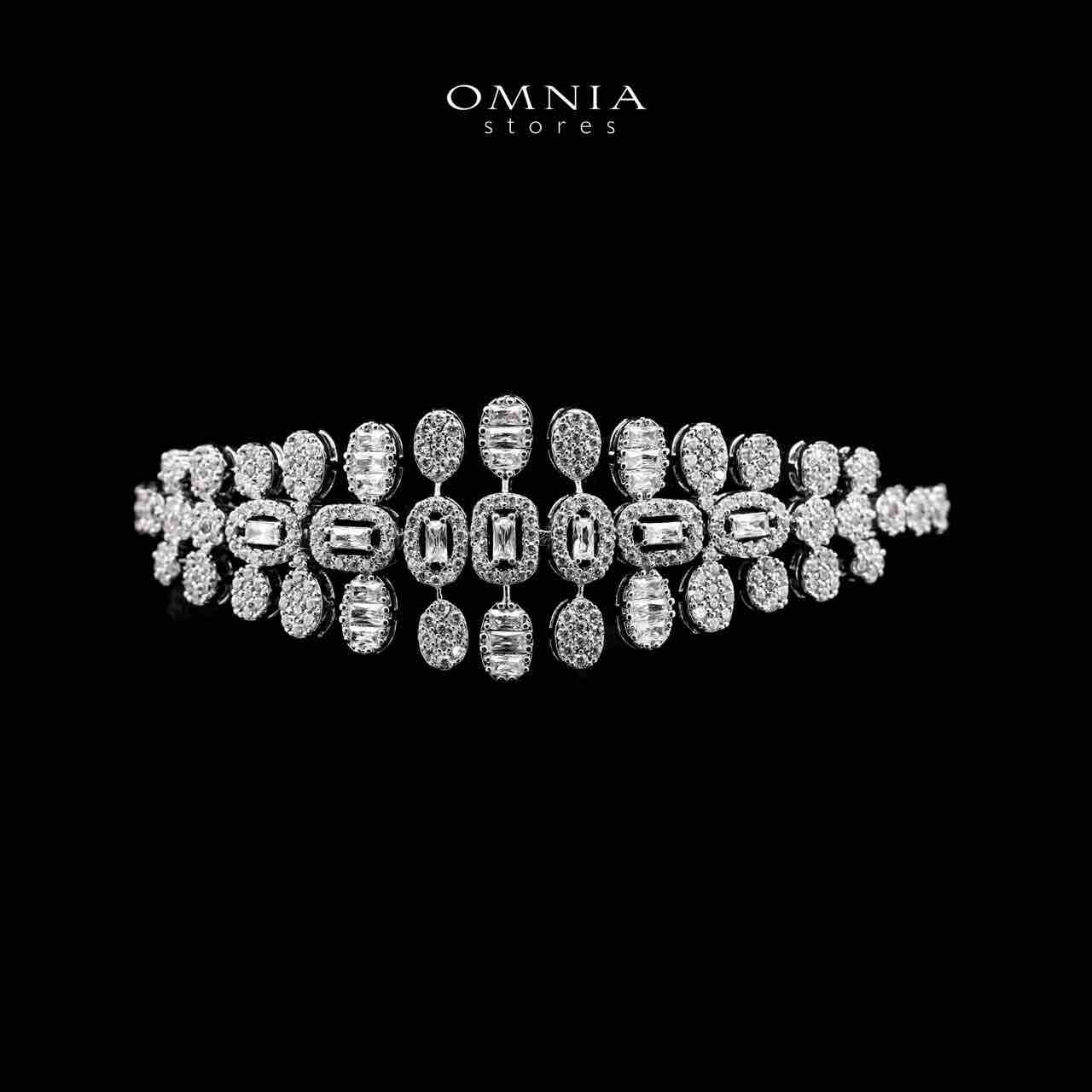 Omnia Leen White Luxury Bridal Full Set in High Quality Zircon Stone Rhodium Plated - OMNIASTORES UAE