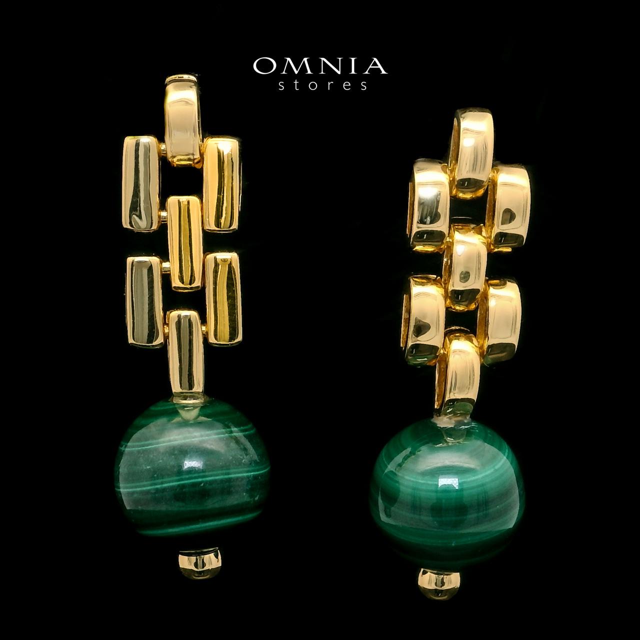 Omnia Tamerah Earrings With Mabel Pearl in Brass with Gold Plated Finish