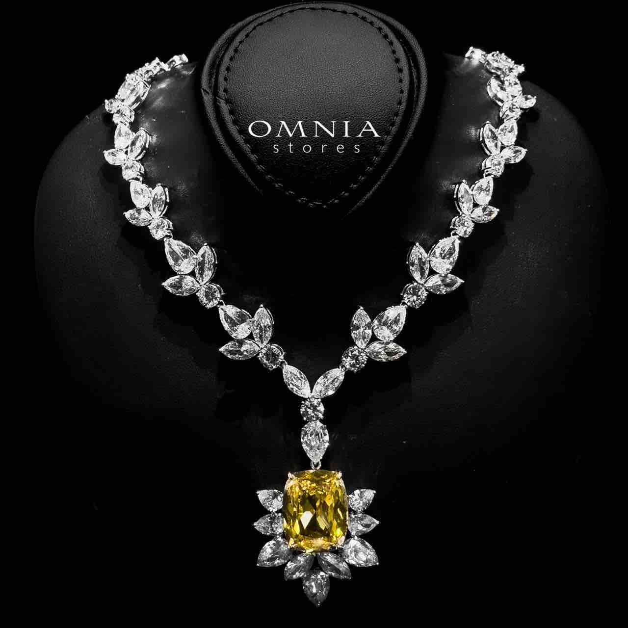 Omnia Medusa Yellow Bridal Full Set in 925 Silver High Quality Simulated diamonds