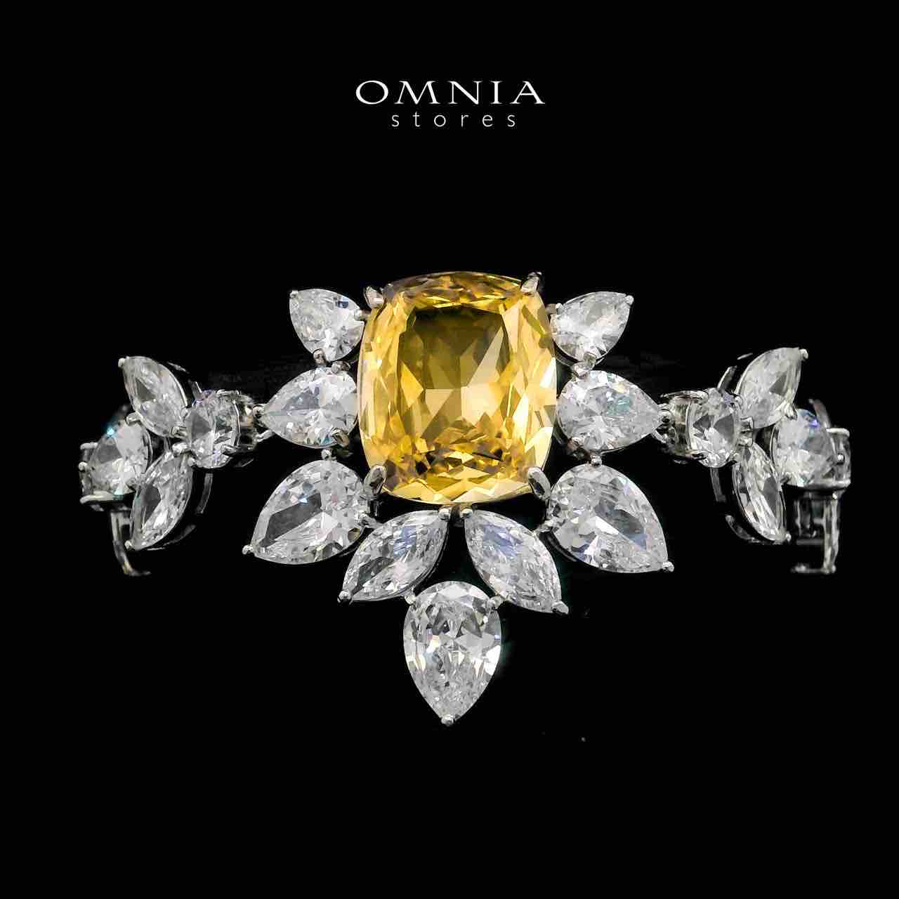Omnia Medusa Yellow Bridal Full Set in 925 Silver High Quality Simulated diamonds