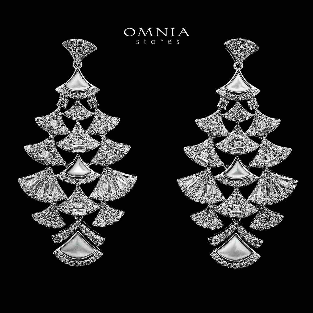 Omnia Bita White Bridal Full Set in High Quality Zircon Stone in Rhodium Plated - OMNIASTORES UAE