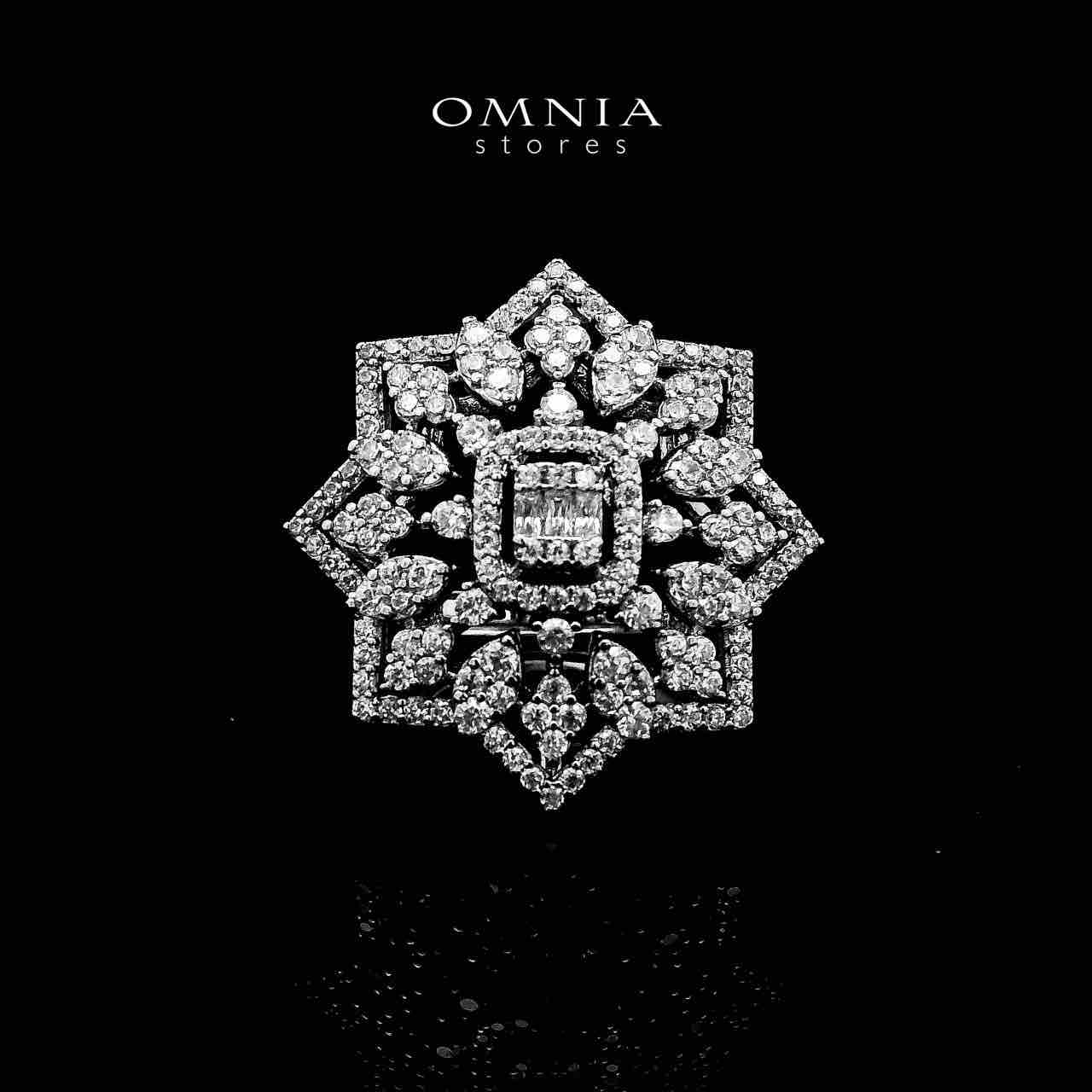 Omnia Delnaz White Long Chain Full Set in High Quality Zircon Stone in Rhodium Plated - OMNIASTORES UAE