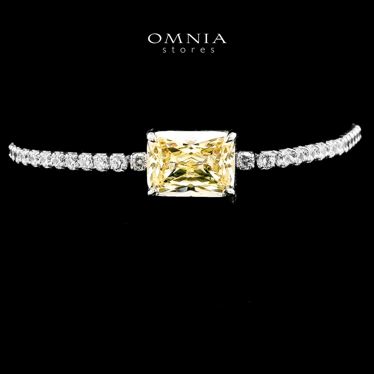 Omnia Gabrielle Yellow Bracelet In 92.5 Silver High Quality Simulated Diamonds - OMNIASTORES UAE