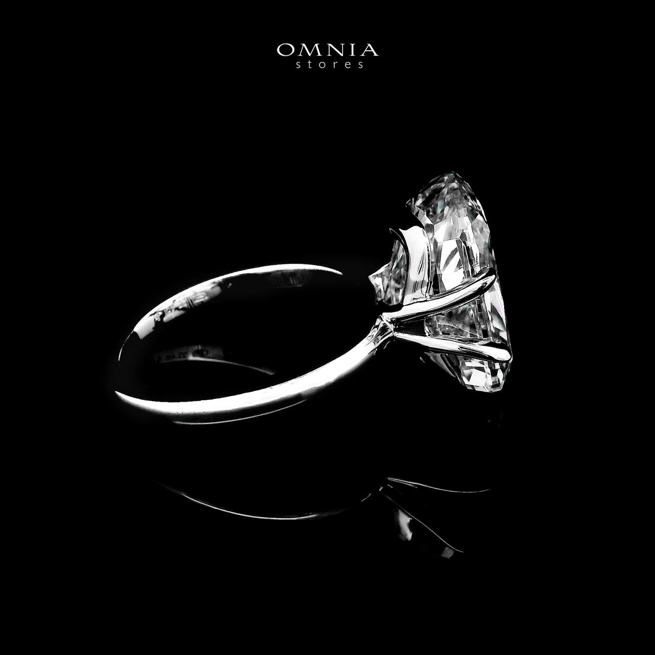 Neda White Ring In 925 Silver Certified High Quality Lab Grown Stones
