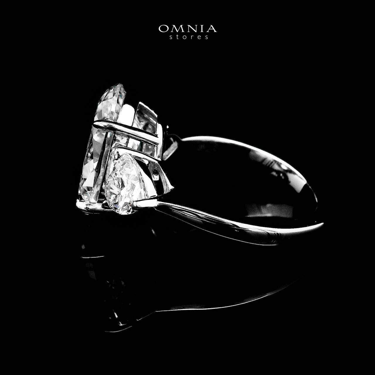 Noushin White Ring In 925 Silver Certified High Quality Lab Grown Stones