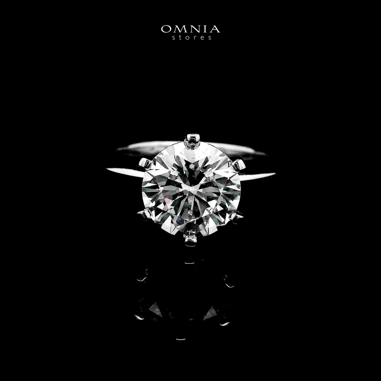 Pari White Ring In 925 Silver Certified High Quality Lab Grown Stones