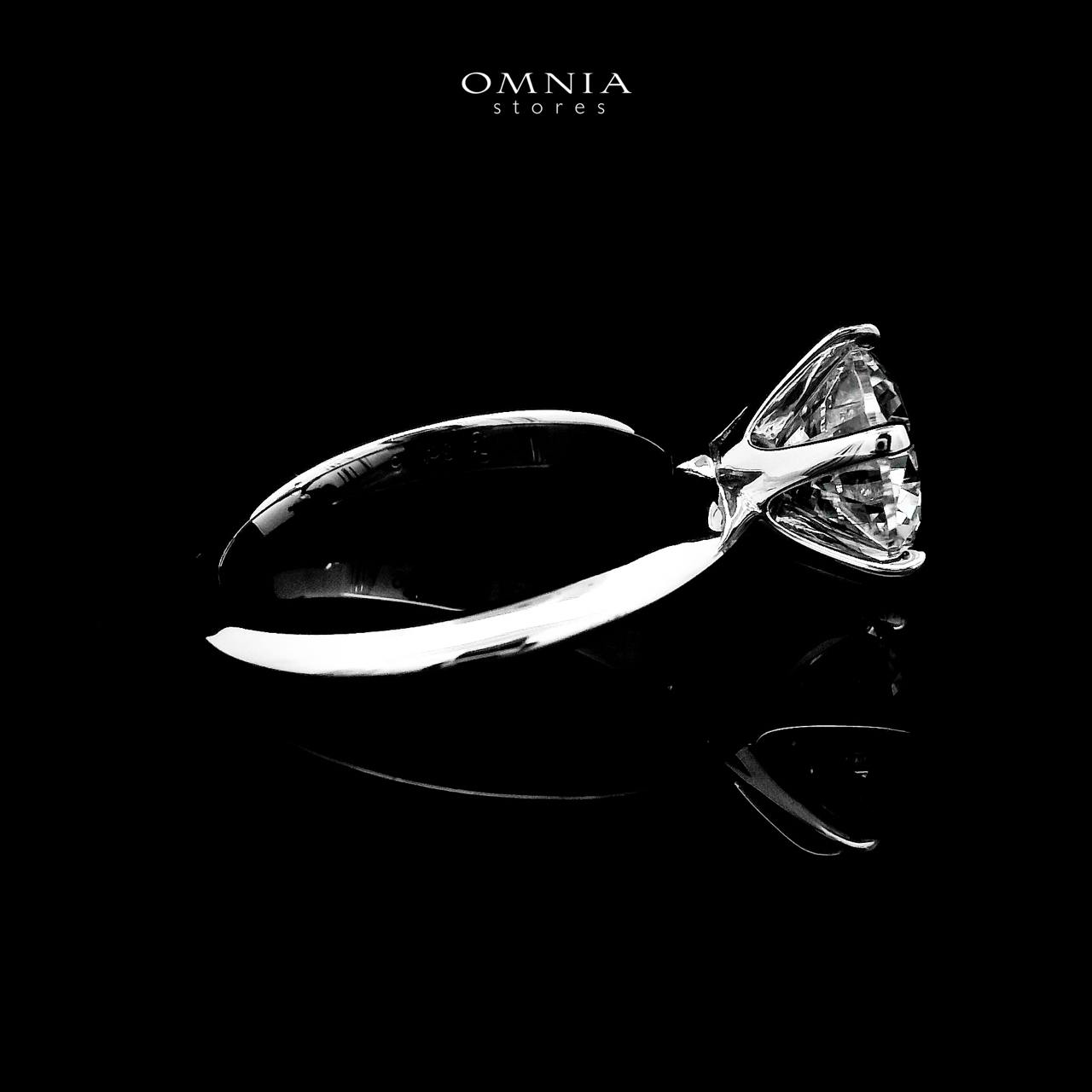 Pari White Ring In 925 Silver Certified High Quality Lab Grown Stones