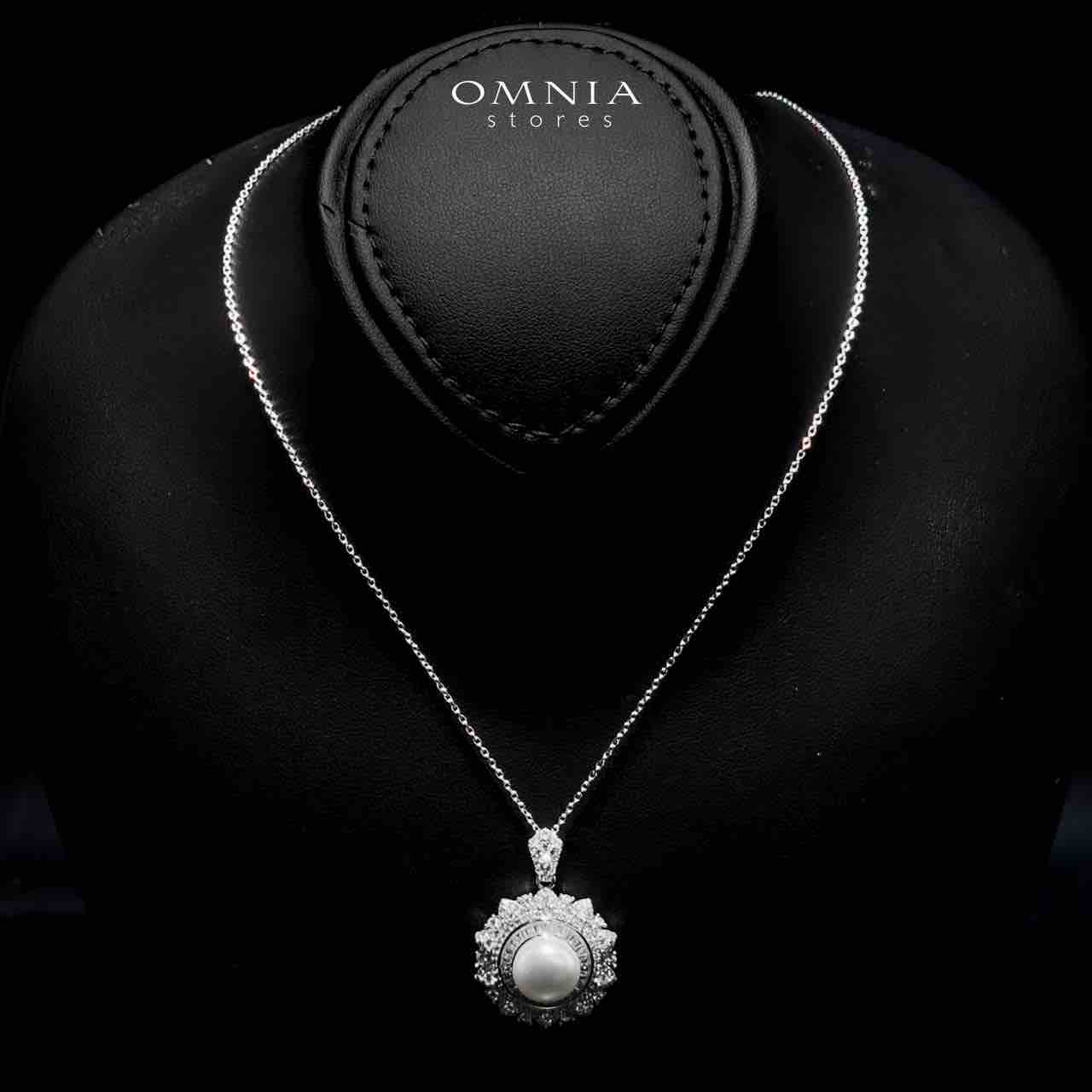 Omnia Yamama Silver Necklace, Earrings and Ring Set In 925 Silver High Quality Simulated Diamonds - OMNIASTORES UAE