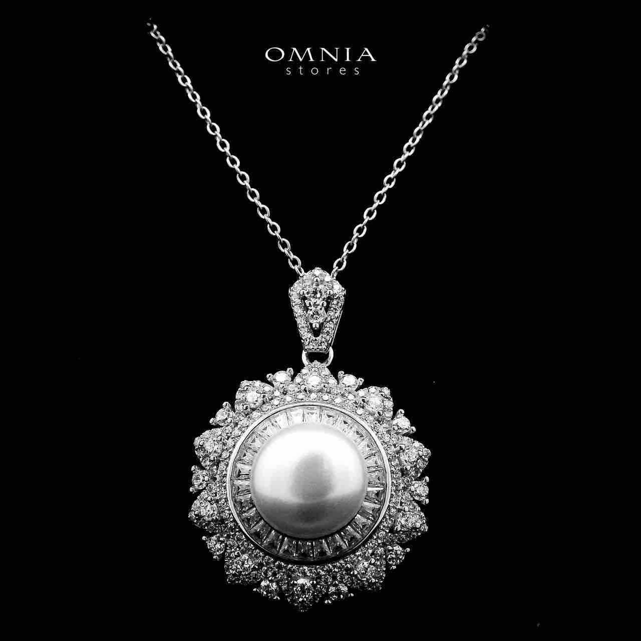 Omnia Yamama Silver Necklace, Earrings and Ring Set In 925 Silver High Quality Simulated Diamonds - OMNIASTORES UAE