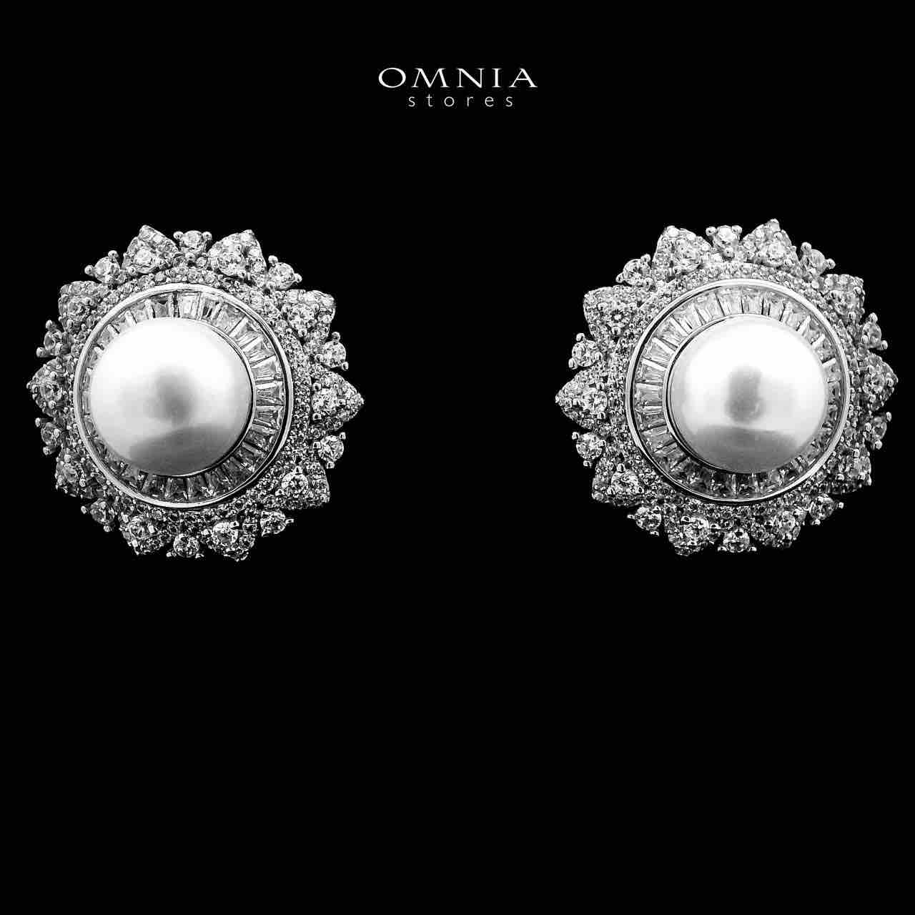 Omnia Yamama Silver Necklace, Earrings and Ring Set In 925 Silver High Quality Simulated Diamonds - OMNIASTORES UAE
