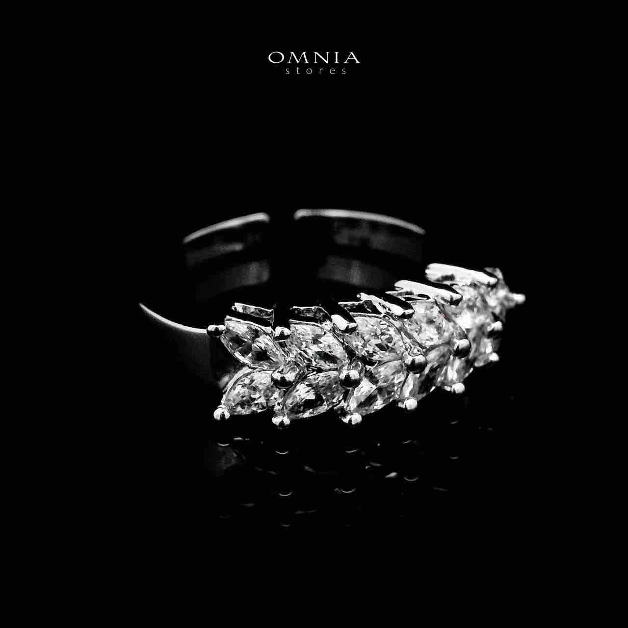 Omnia Aroosa White Bridal Full Set with High-Quality Simulated Diamonds Rhodium Plated - OMNIASTORES UAE