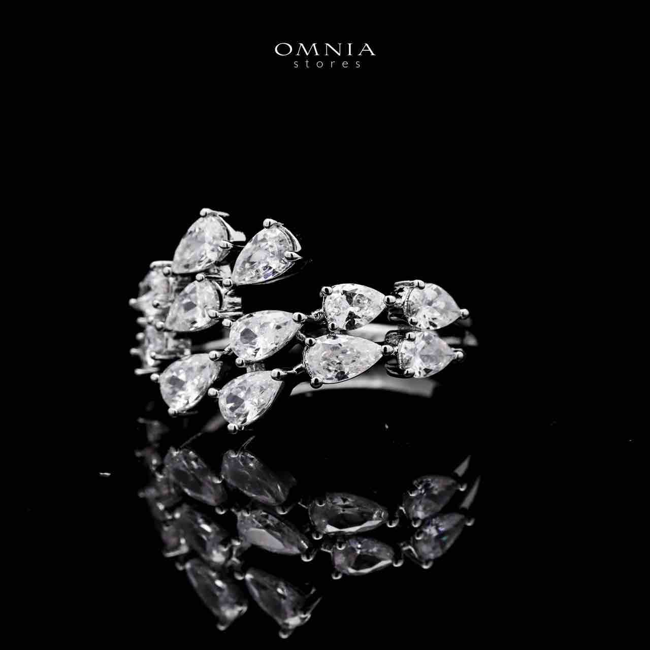 Omnia Michelle White Bridal Full Set Accessories in High Quality Zircon Stone in Rhodium Plated - OMNIASTORES UAE