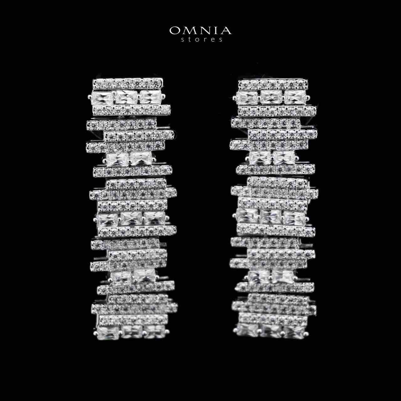 Omnia Eshaal White Bridal Full Set in High Quality Zircon Stone in Rhodium Plated - OMNIASTORES UAE