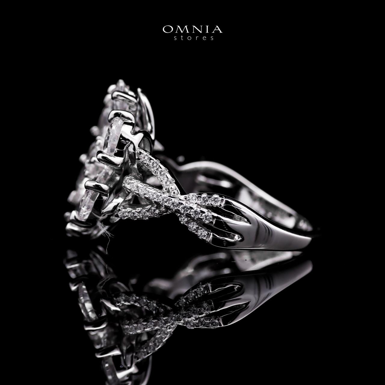 Omnia Chafia white 0.75 Carat Ring 92.5 Silver High Quality Simulated diamonds - OMNIASTORES UAE