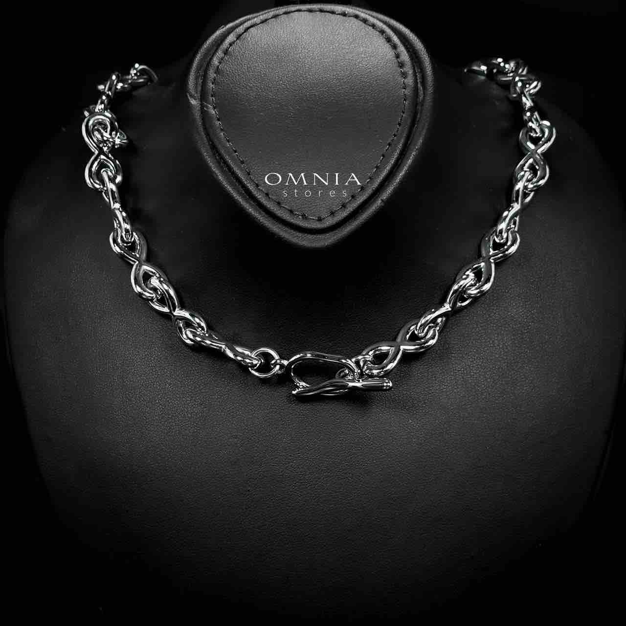 Omnia Kawsar Silver Color Necklace,Bracelet and Earrings Set in High-Quality Stainless Steel - OMNIASTORES UAE