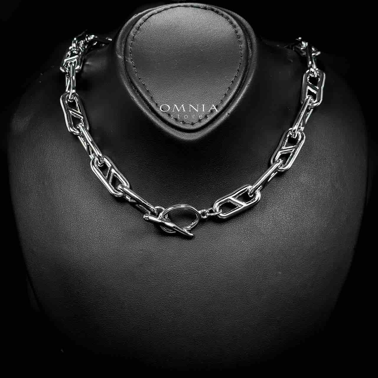 Omnia Nimrah Silver Color Necklace,Bracelet and Earrings Set in High-Quality 10.3mm Stainless Steel - OMNIASTORES UAE