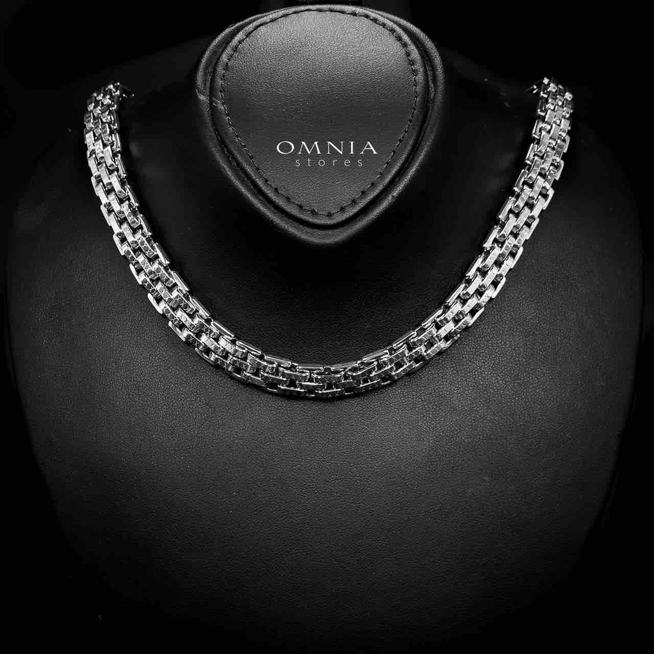 Omnia Islah Silver Color Necklace,Bracelet and Earrings Set in High-Quality 11mm Stainless Steel - OMNIASTORES UAE