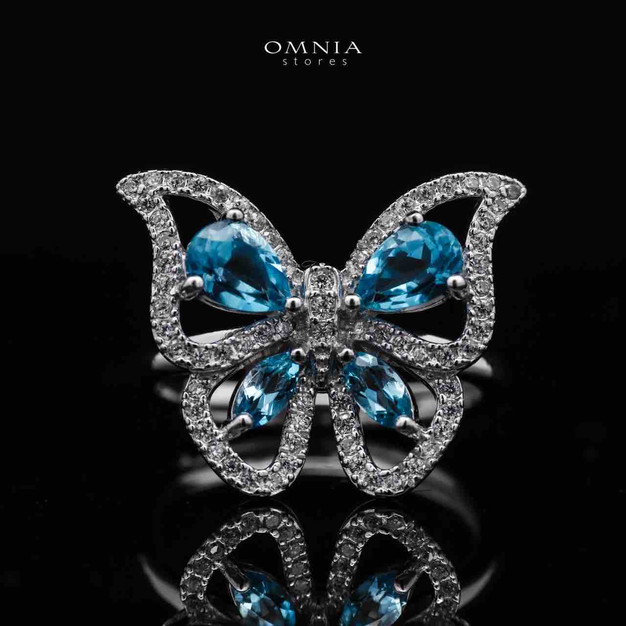 Omnia Rafea Ring In 92.5 Silver High Quality topaz stone - OMNIASTORES UAE