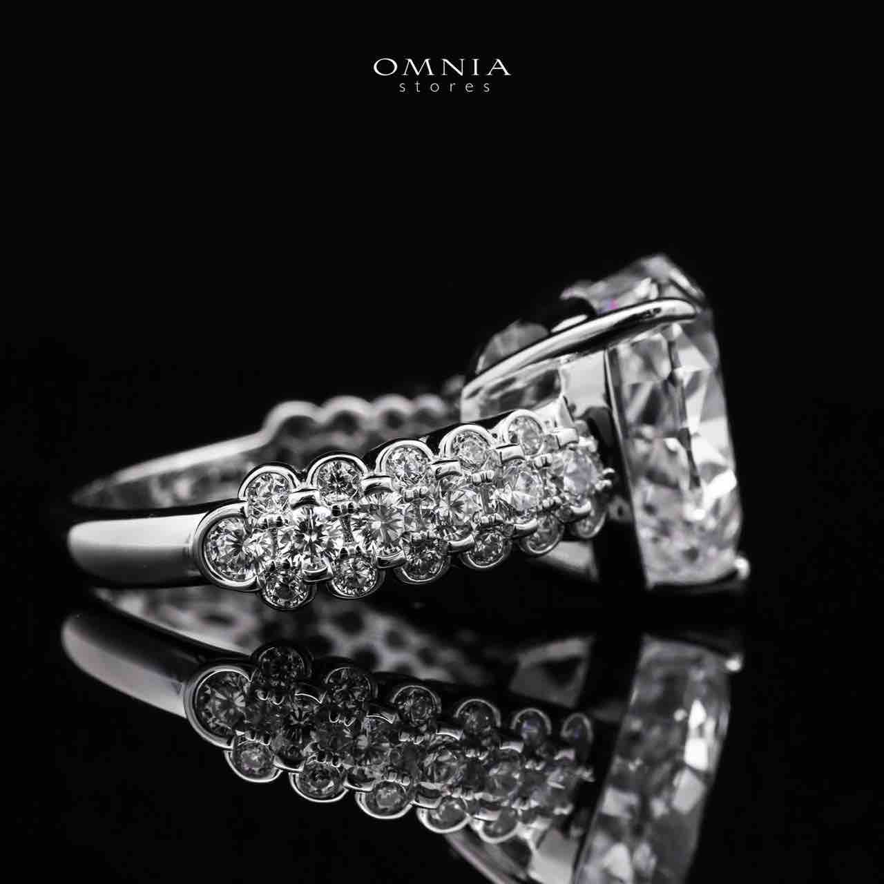 Omnia Eftal White 6.0 Carat Ring 92.5 Silver High Quality Simulated diamonds - OMNIASTORES UAE