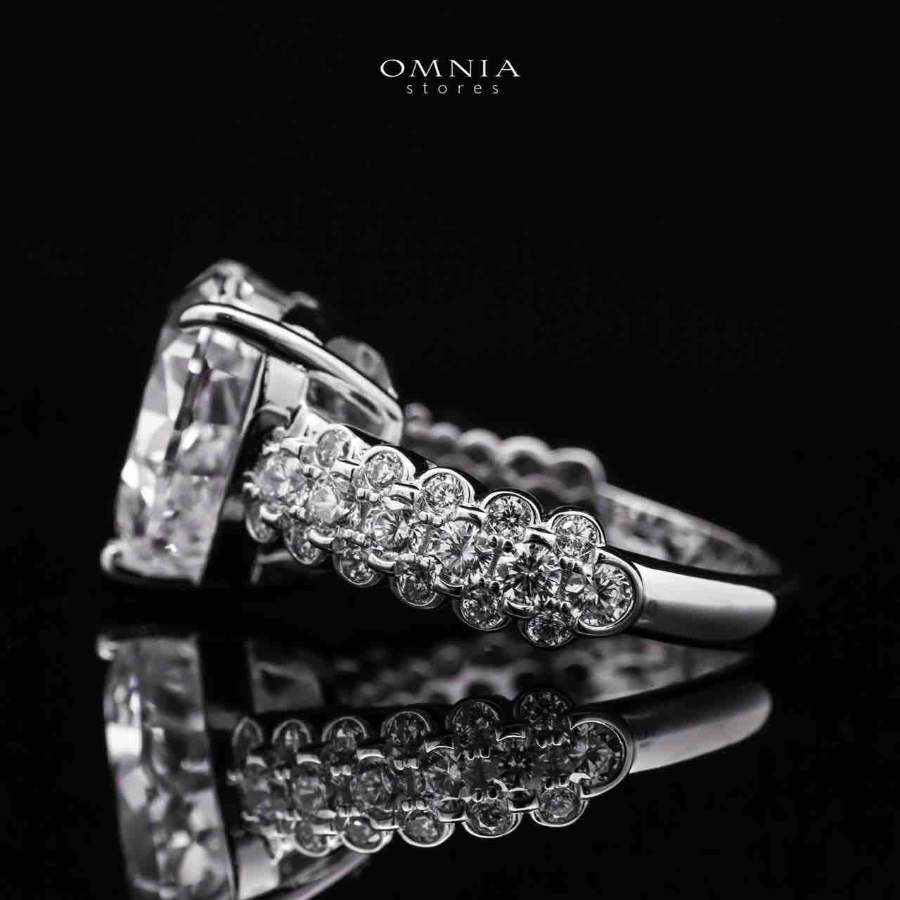 Omnia Eftal White 6.0 Carat Ring 92.5 Silver High Quality Simulated diamonds - OMNIASTORES UAE
