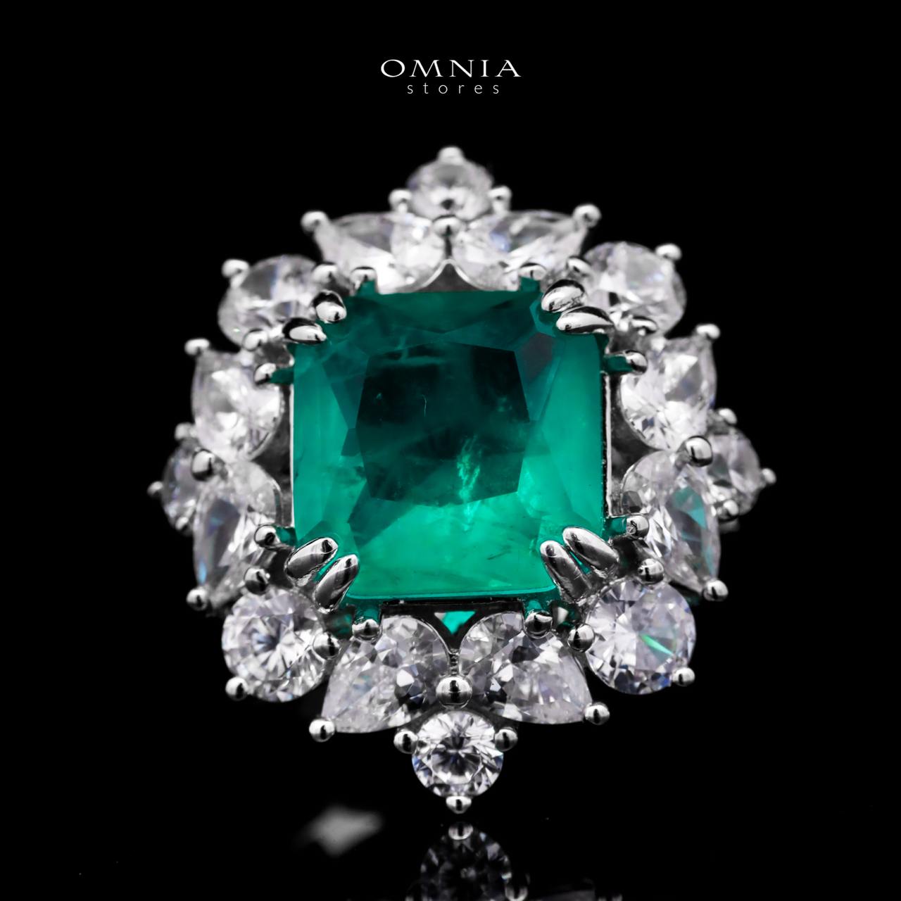 Omnia Adela Ring 925 Silver in High Quality Simulated Diamonds - OMNIASTORES UAE